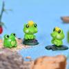 CHOSUR 6Pcs/Set Mini Frog Figurine Mold Garden Bonsai Micro Landscape Home