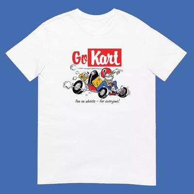 ГО - КАРТИНГ ФУТБОЛКА RAT ROD 1960-х ГОНОЧНЫЙ ФАН! Футболка Unisex