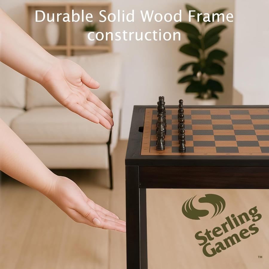 Игры Деревянный Шахматный Стол Шахматы Шашки и Нарды 3 в 1 Комбо Игровой Стол Мебельный Набор для Домашнего Отдыха 25 x 25 Компактный