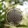 25.4 Cm Metal Mandala Wind Spinner for Garden Outdoor Decor Rotates 360 Degrees Intricate Floral Design No Electricity Needed All Season