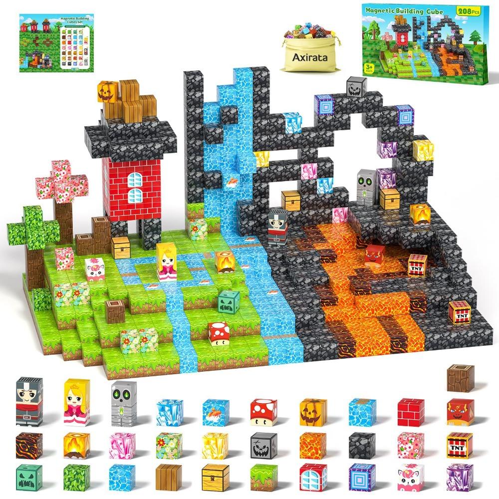 Magnetic Square Building Block Puzzle 3D Build Animal Home Toy