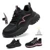 Work Safety Shoes For Women Breathable Work Sneakers Steel Toe Shoes Anti-puncture Safety Protective Shoe Slip-resistant Shoes