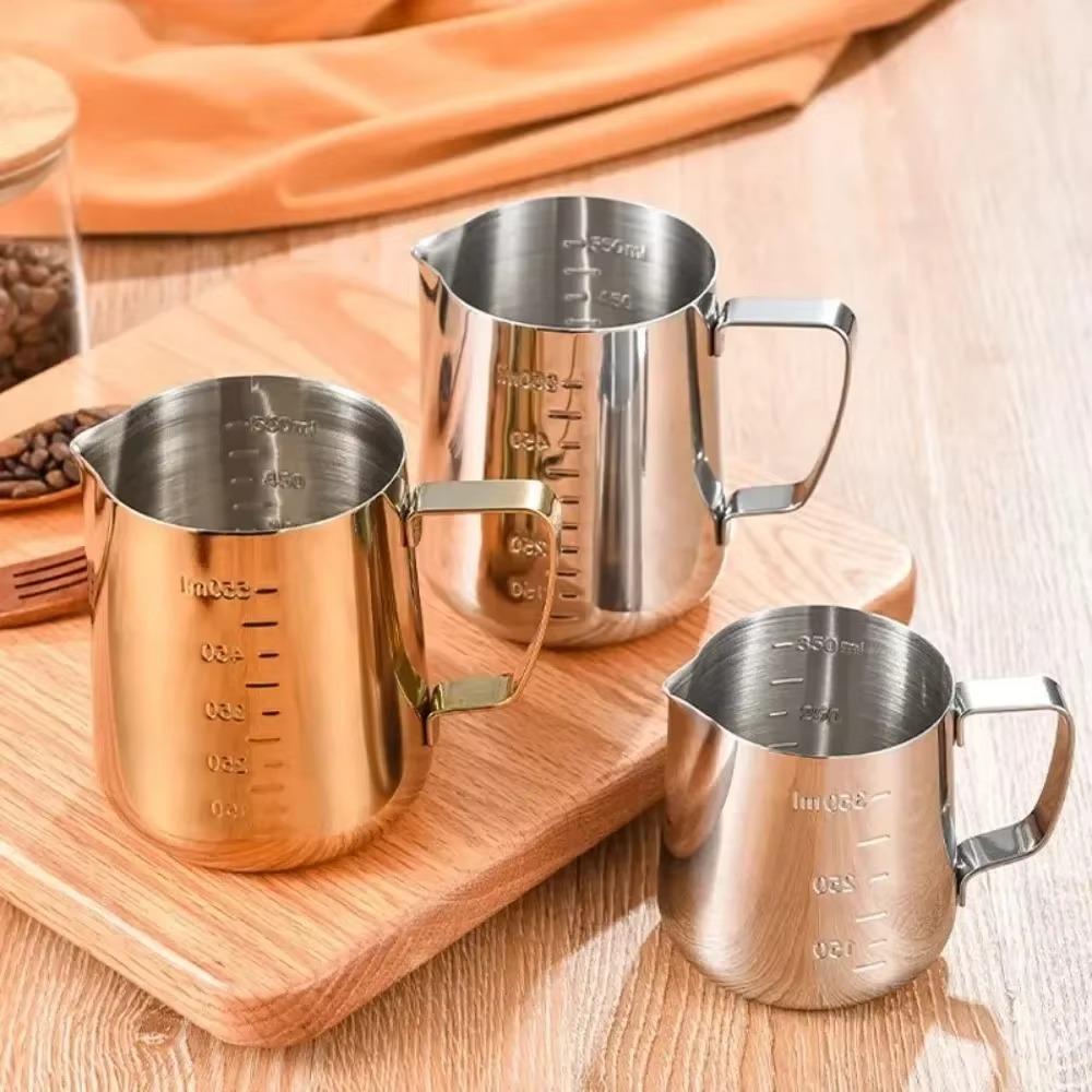 Diversion Tip Spout Milk Frothing Jug Stainless Steel Measuring Cups Latte Art Cup  Milk Tea Shop