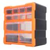 12 Drawer Hardware Organizer Office Stationary Craft Translucent Drawer Workshop Screw Storage Box