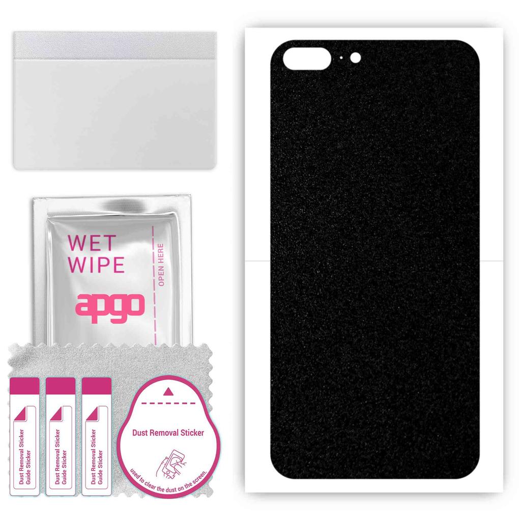 apgo Protective Skin Sticker for the Back Compatible with Kruger&Matz Live 5 Plus, Wrap Film, Foil, Vinyl - Pattern Matte Black