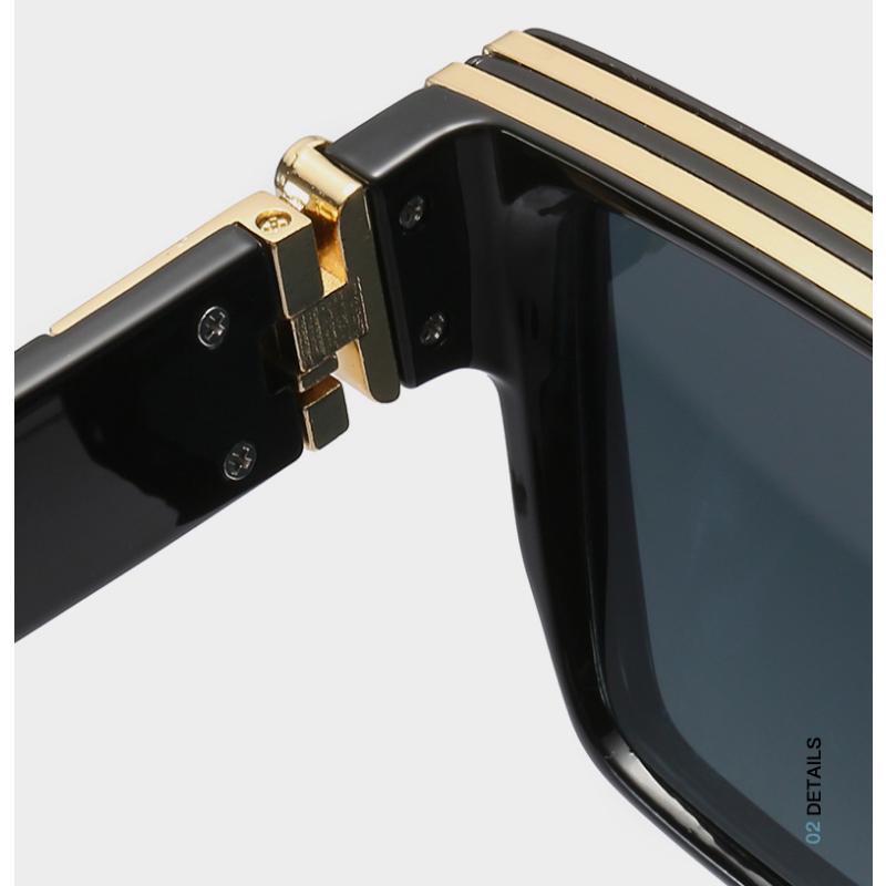 Man Brand Designer Fashion Mirror Sun Glasses Square Vintage Sunglasses Male Retro Black Outdoor Travel Mirror
