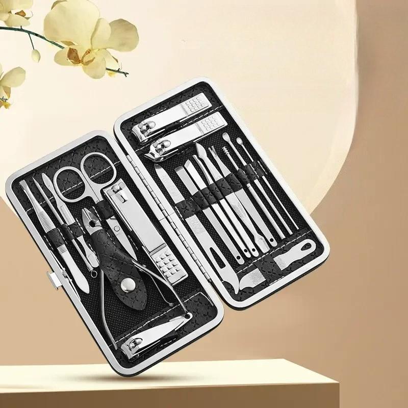 Home Nail Trimming Set 19 Piece Set Of Beauty Tools Home Manicure Foot Trimming Eagle Beak Pliers Care Kit Nail Knife Nail Clipper Set