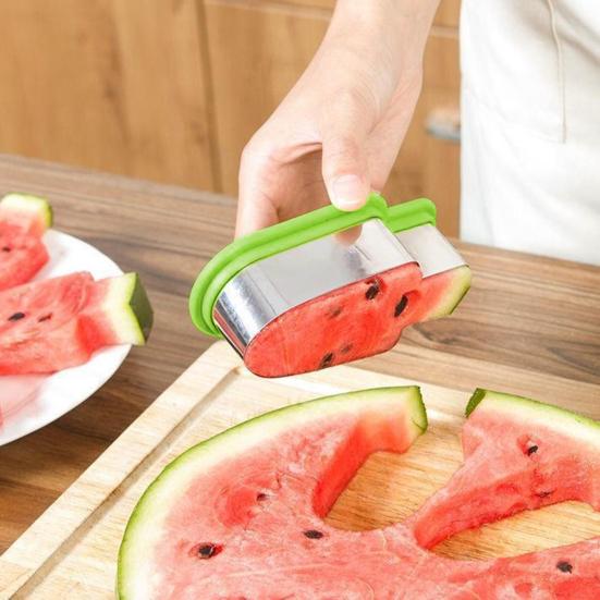 Резак для арбуза, резак для дыни из нержавеющей стали, креативная форма для мороженого, фруктовый слайсер, форма для печенья, инструмент для детской вечеринки