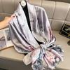 Women Scarf Silk Scarves Spring And Summer Fashion Printing Shawl Temperament Long Wrap Thin For Travel Warm Neck Sun Protection