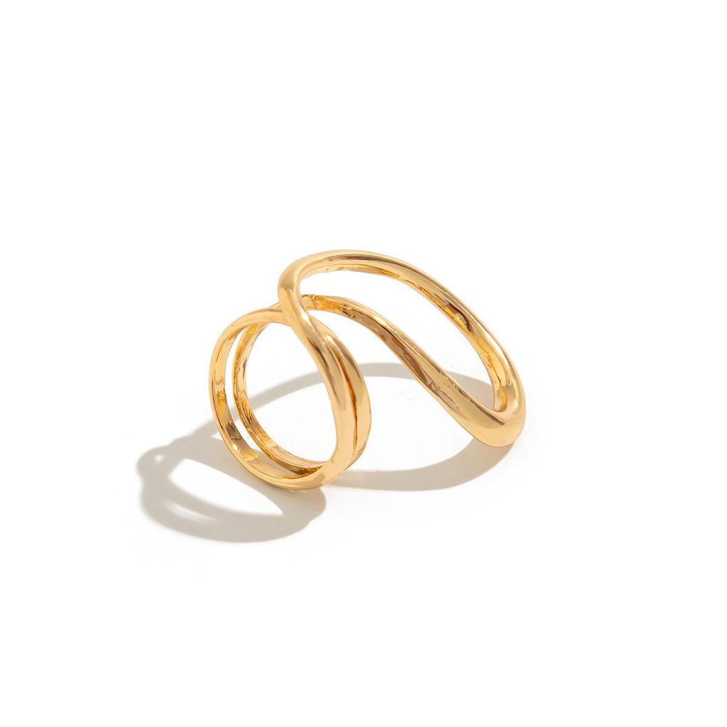 Геометрическая нерегулярная металлическая линия полое соединительное кольцо