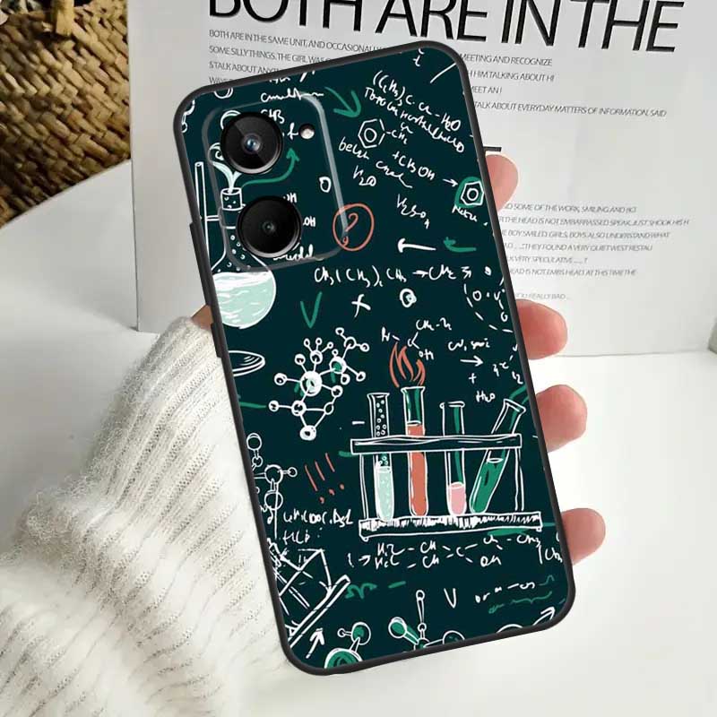 Biology Chemistry Case For Realme C55 C53 C51 C35 C33 C30 C67 C21Y C25s C15 9 10 12 11 Pro Plus GT Neo5 Cover