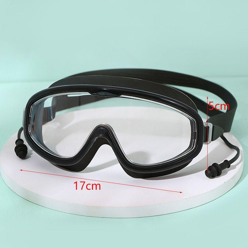 Adult Youth High Definition Wide View Swim Eyewear Swimming Goggles Eyeglasses with Earplugs