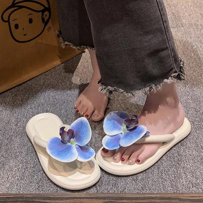 Роскошные женские тапочки Barbie Phalaenopsis Herringbone 2024, новая внешняя одежда на толстой подошве, летние пляжные тапочки высокого класса