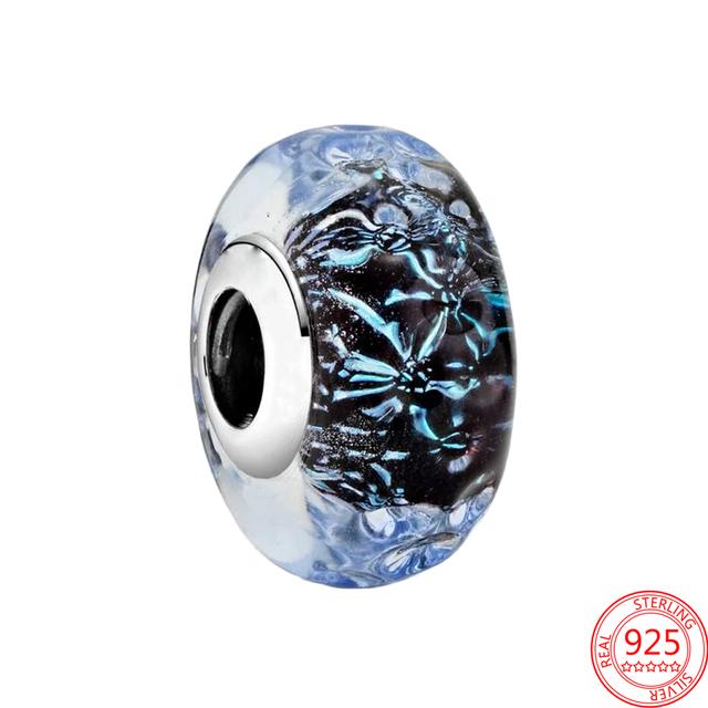 Розовые подвески, бусины из муранского стекла, платовые подвески Ley 925, подходят для браслета, ожерелья, подвеска, серебряный кулон 925, ювелирные изделия