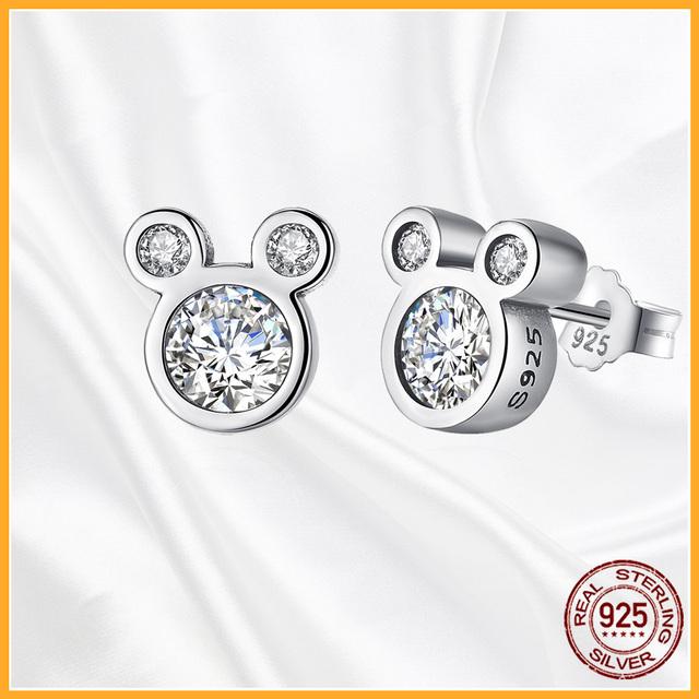 Аутентичные серьги-гвоздики из стерлингового серебра 925 пробы Plata De Ley, модные серьги-гвоздики для женщин, оригинальные сверкающие Pav Day, специальный подарок