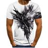 Мужская летняя футболка с коротким рукавом, технология, металлический узор, 3D цифровая печать, пуловер, футболка с коротким рукавом, трендовая футболка