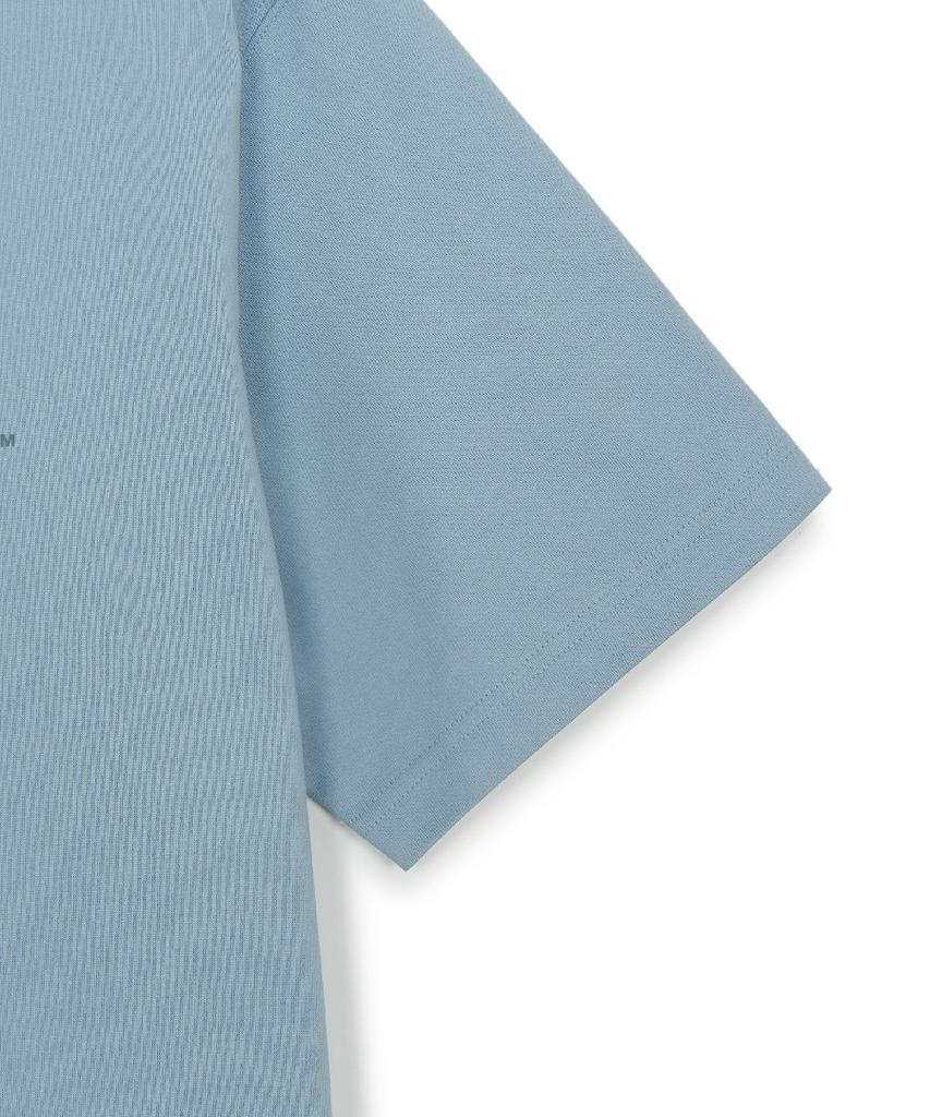 Emelbi Classic Monogram Большая Роскошная Укороченная Футболка с Коротким Рукавом La (L.Небесно-голубой)