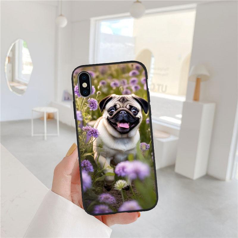CJ90 Pug Dog Soft Shell Phone Case for Xiaomi Poco C40 C50 C51 C55 C65 C71 C75 F3 F5 F6 F7 M2 M3 Pro Ultra