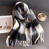 Fashion Cashmere Women Plaid Scarf Winter Warm Shawl And Wrap Bandana Pashmina Female Foulard Long Thick Blanket
