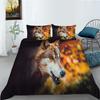 Постельное белье Shopify Двух- или трехпредметное Цифровая печать Полиэстер Серия «Волк»