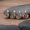 Nidin Hot Sale Initial Multicolor Zircon Necklace Charm Letter Necklace Name Jewelry For Women Men Accessories Party Gift