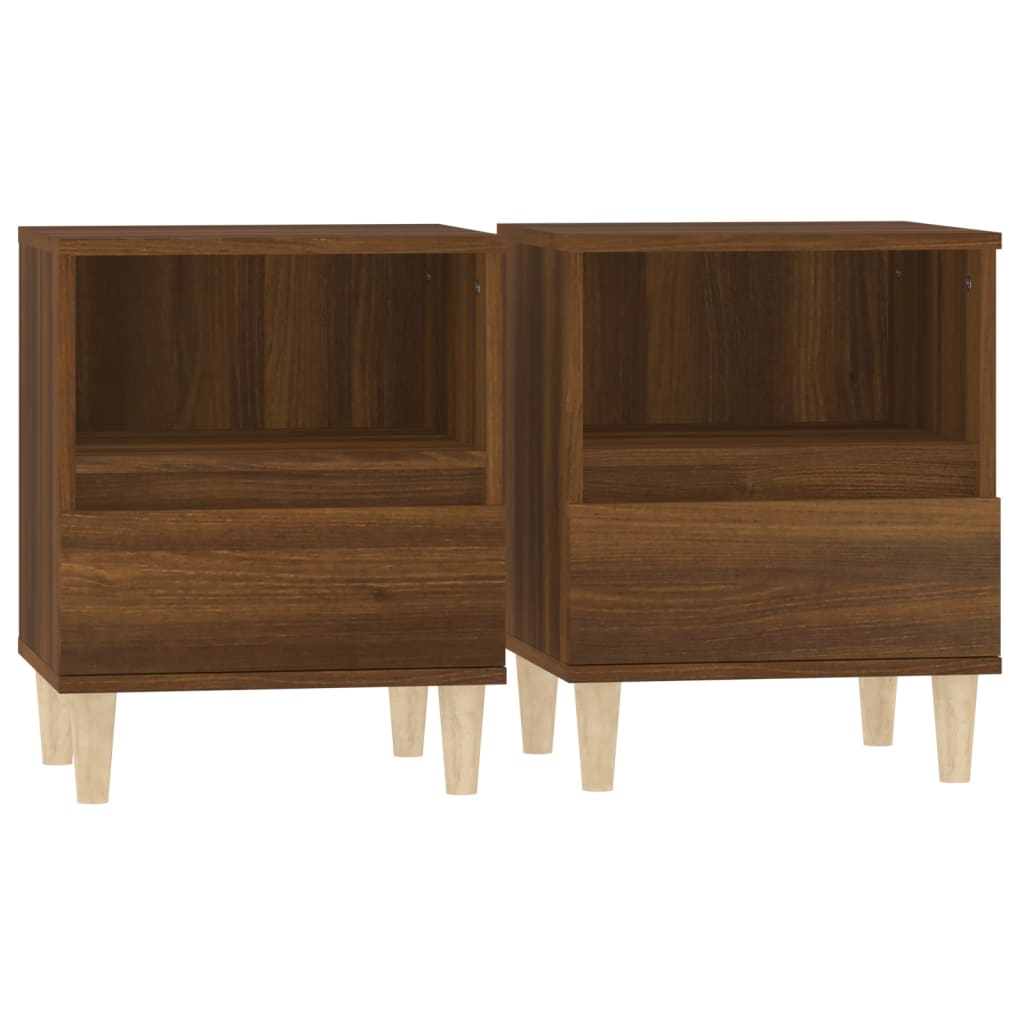 Nightstands 2 pcs Brown Oak Effect 40 x 35 x 50 cm