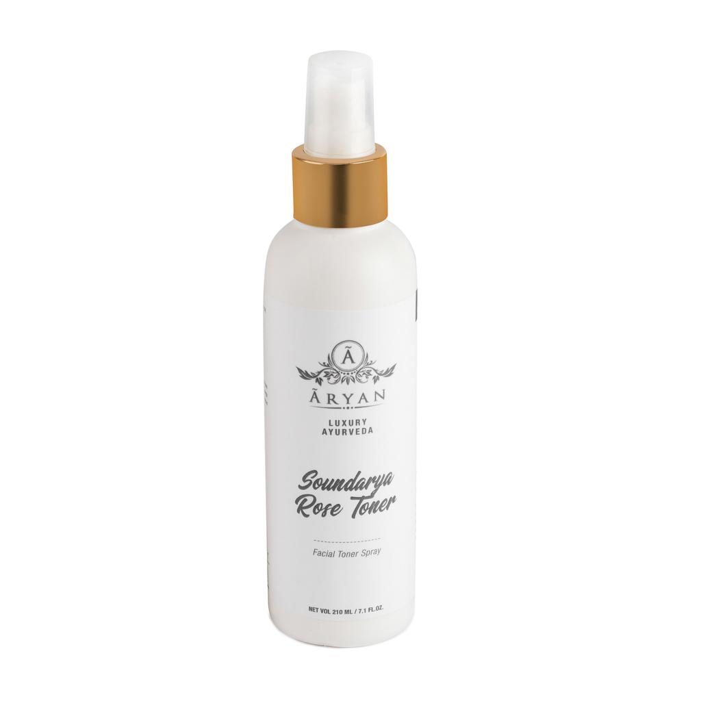 Тонер для лица с Розой (210 мл), Soundarya Rose Toner,  Aryan