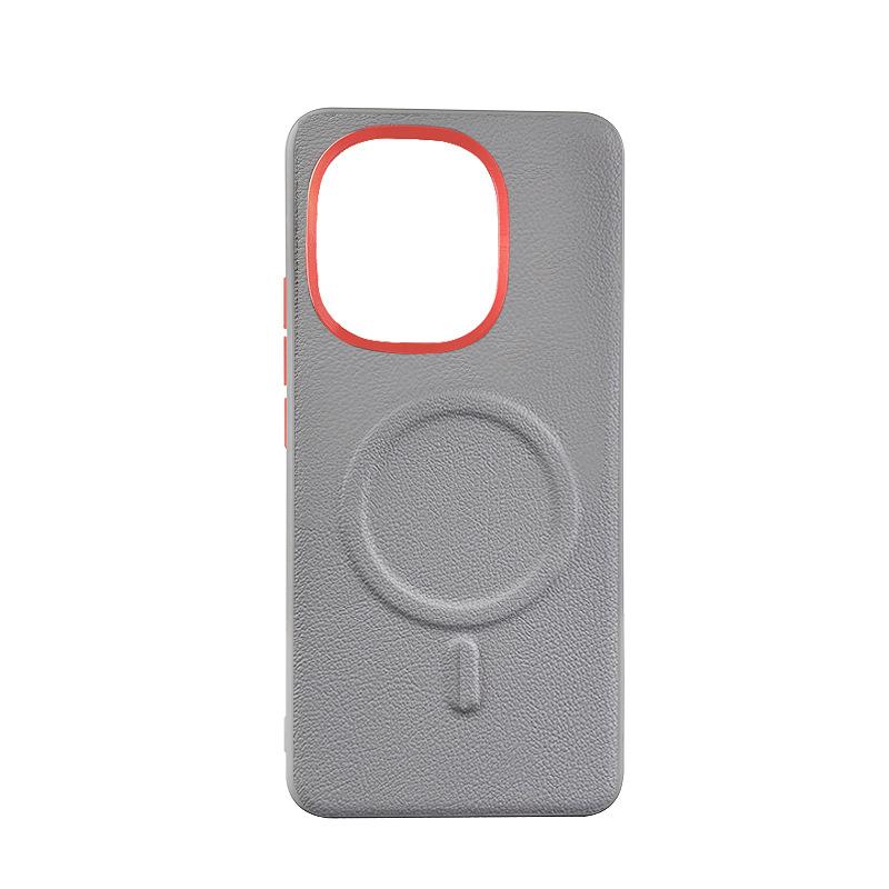 Кожаный чехол для OnePlus 13S 1+ 13T Magsafe Металлическая алюминиевая рама Защита объектива Противоскользящая ручка Однотонная веганская кожаная крышка