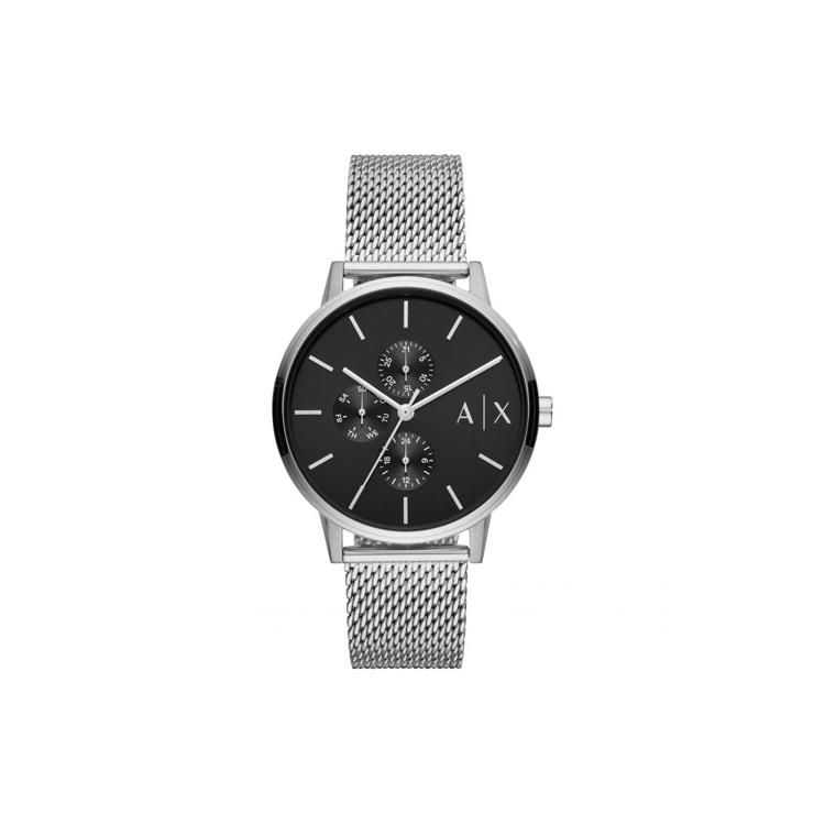 Armani Exchange AE Наручные часы Кварцевый механизм Стальной ремешок 42 мм Черный циферблат Мужские часы AX2714