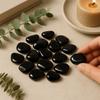 Black Obsidian Tumbled Stones, 24 Pieces