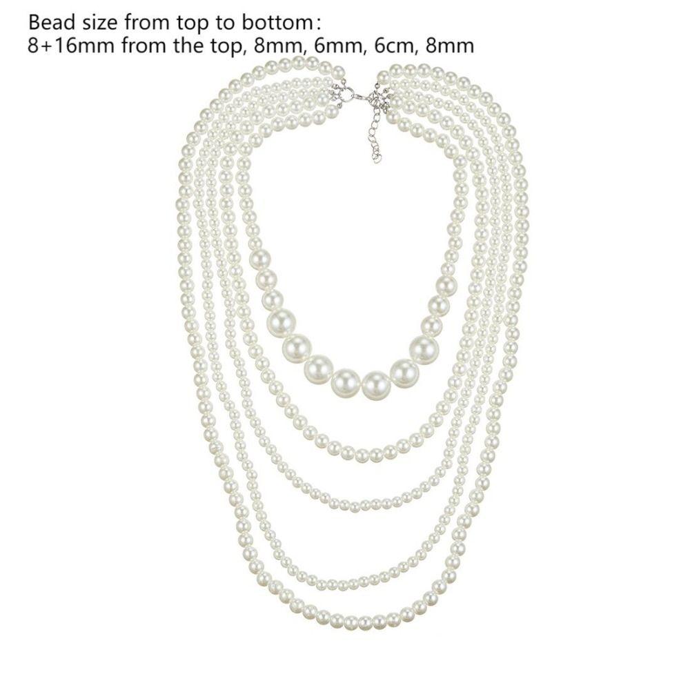 Многослойный чокер из искусственного жемчуга белый банкетные украшения модное женское ожерелье улица клуб