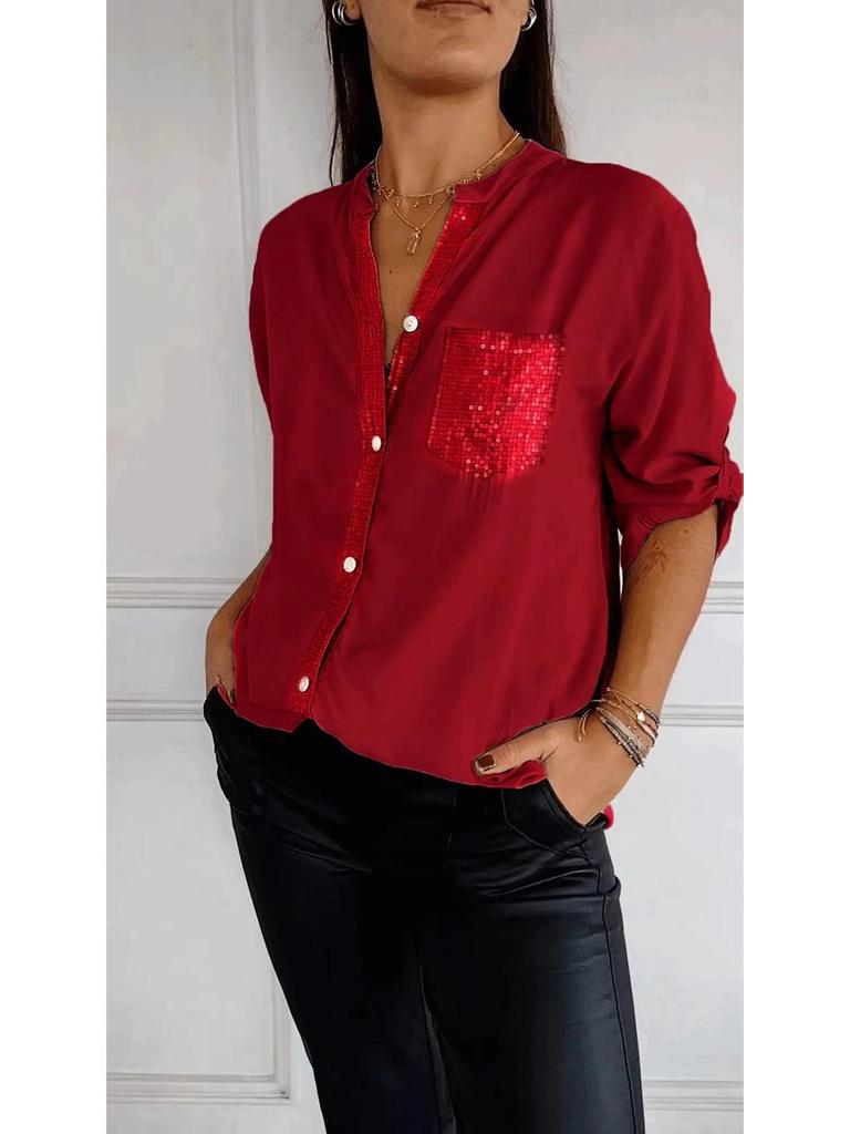 Рубашка со стразами для трансграничных поездок 2024