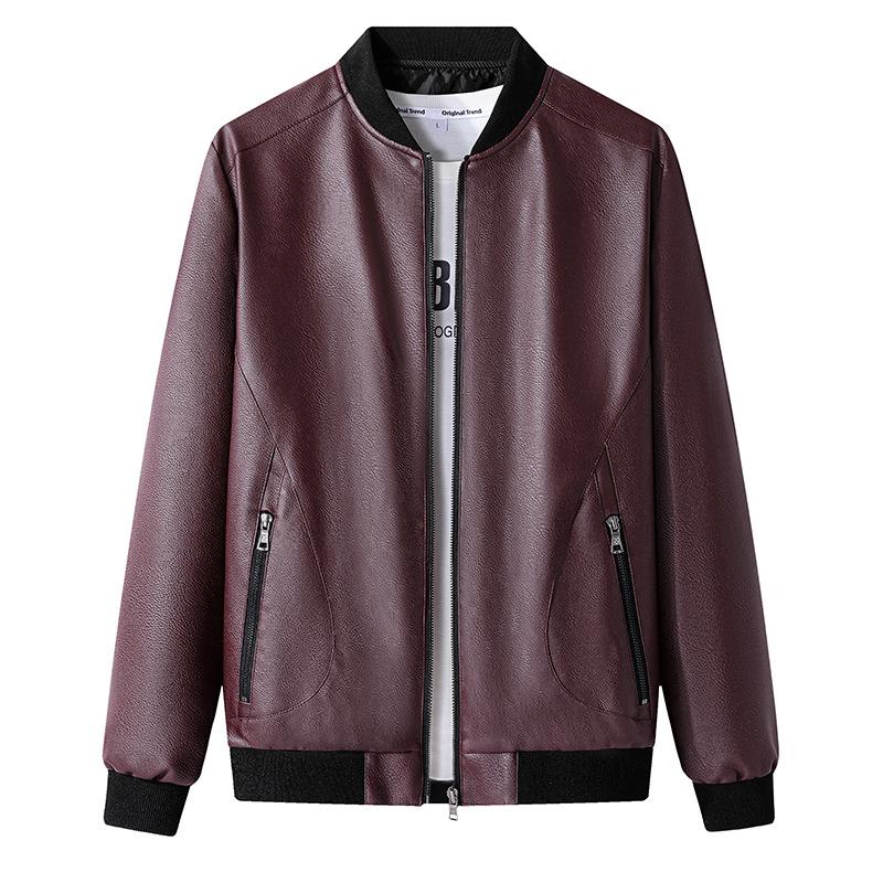 Leather Jacket Men's PU Leather Business Fashion Casual Trend Spring and Autumn New Men's Leather Jacket