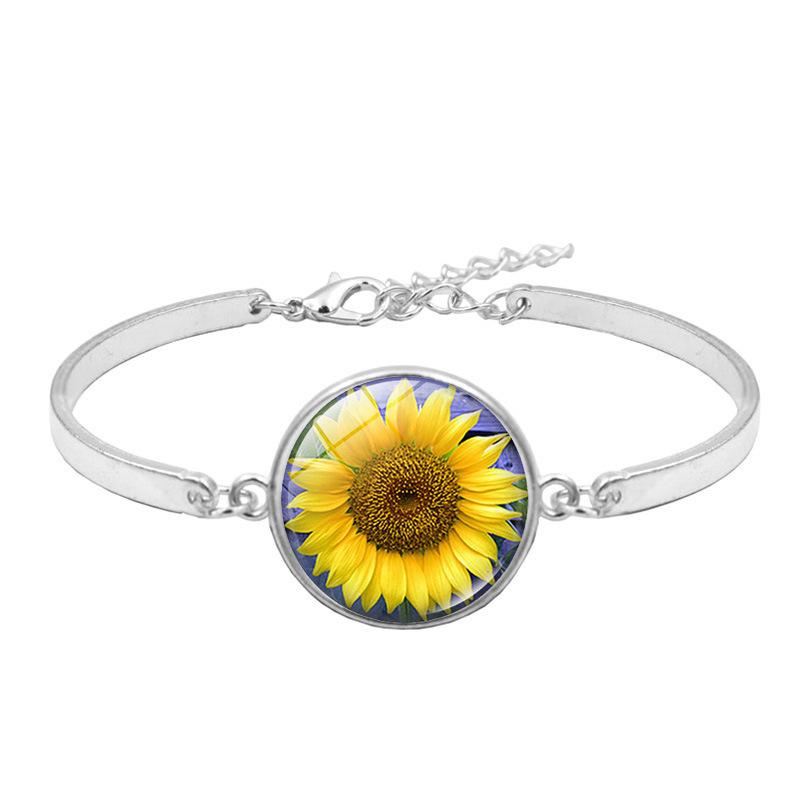 Подарочный набор изысканных ожерелий Time Gem Sunflower Fashion кулон 4 шт./набор