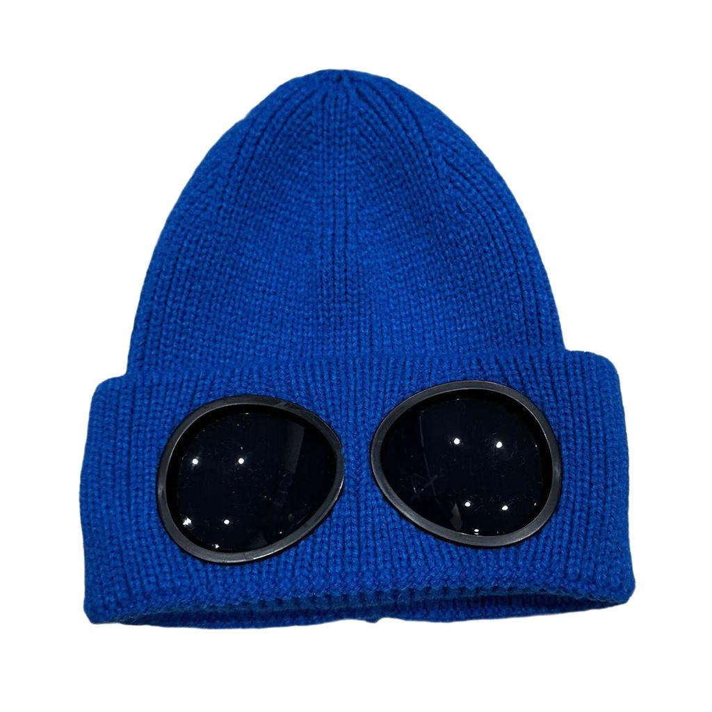 Веселая шапка-череп Вязаная шапка с декоративными очками Шапка-пуловер Унисекс Шапка-череп 2000-е для активного отдыха