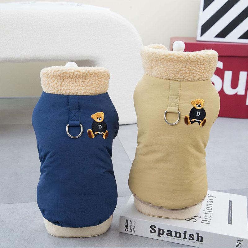 Осенне-зимняя одежда для домашних собак, одежда для щенков, плюшевая собака, зимнее утолщенное теплое хлопковое пальто, зимняя куртка для кошек и собак, теплый хлопковый жилет для домашних животных