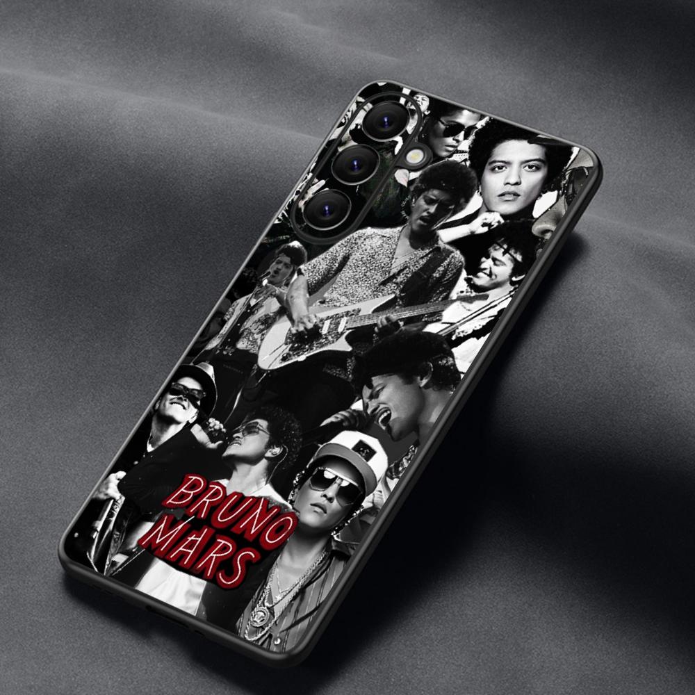 Bru-no cool singer fashion design Phone Case For Samsung Galaxy S26 S25 S24 S23 S22 S21 Plus Ultra Note20 Soft Black