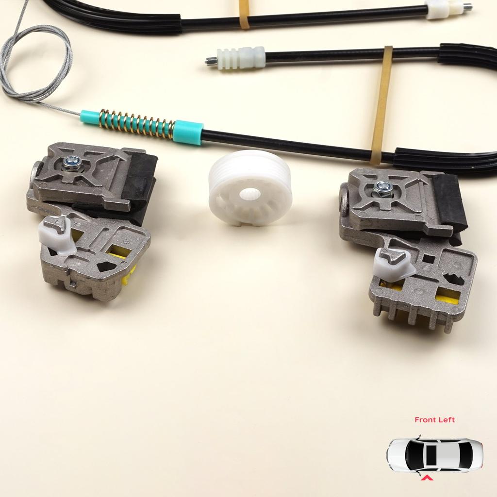 EWR382 Комплект для ремонта стеклоподъемника передней левой двери для Peugeot 607 1999-2010 9650734980 9221Q2 с металлическим кронштейном слайдера