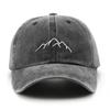 Fashion Washed Mountain Embroidery Cap Outdoor Sunscreen Baseball Cap