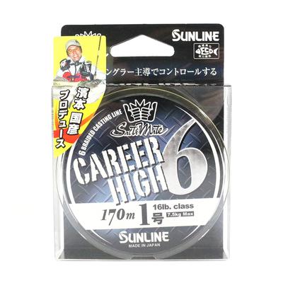 Sunline PE Line X6 Career High 6 Оплетка 170 м PE 1 16 фунтов Светло-желтый (6788)