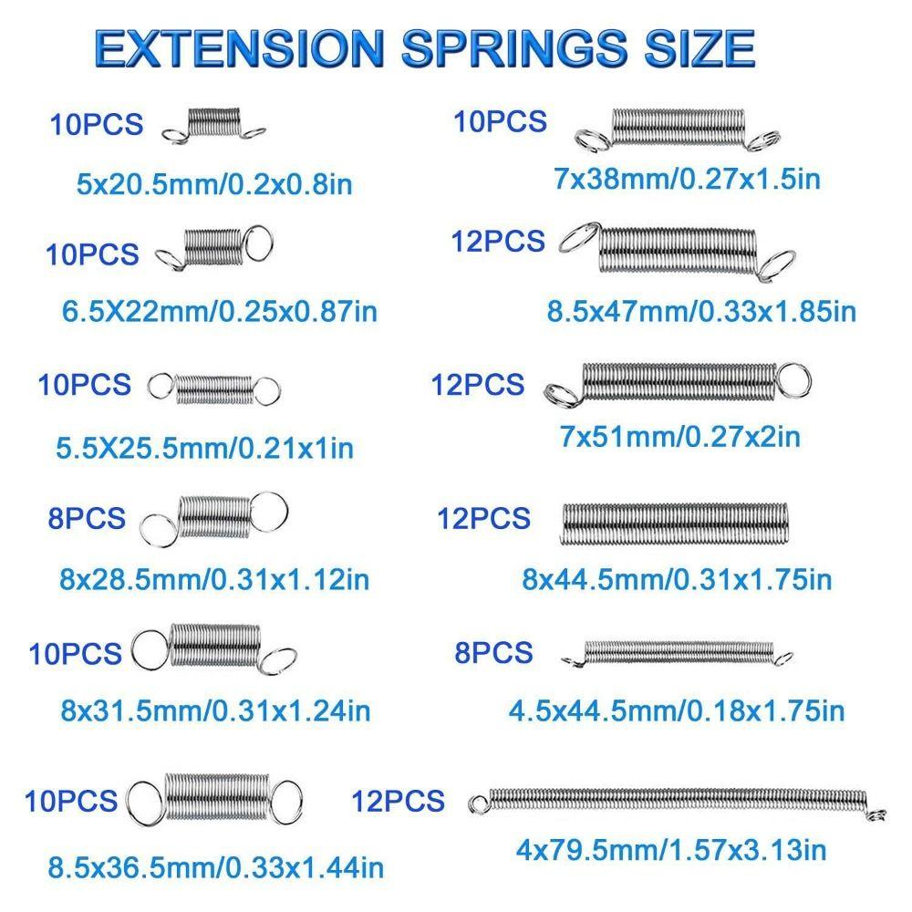 200 шт. Пружины растяжения из металла с пружинными витками, Комплект для замены, Пружина растяжения из нержавеющей стали, Принтер