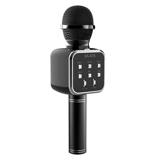 DS878 Беспроводной микрофон Пять режимов звука Поддержка USB-накопителя/TF-карты Металл 4 в 1 Совместимый с Bluetooth Конденсаторный микрофон Музыкальный проигрыватель для мальчиков и девочек
