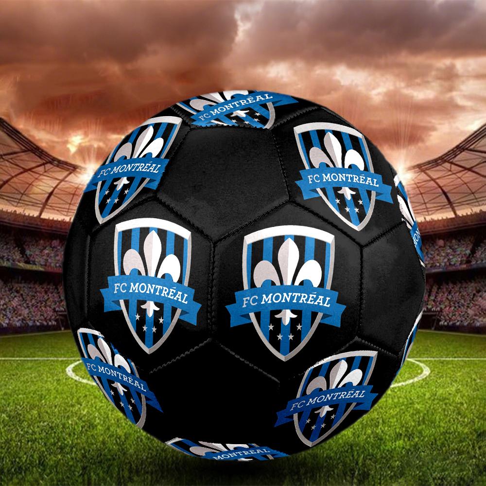 Футбольный мяч CF Montreal, размер 5, разноцветный, подходит для всех возрастов, машинная строчка, материал ПВХ, соревновательного уровня, прочный и с высоким отскоком