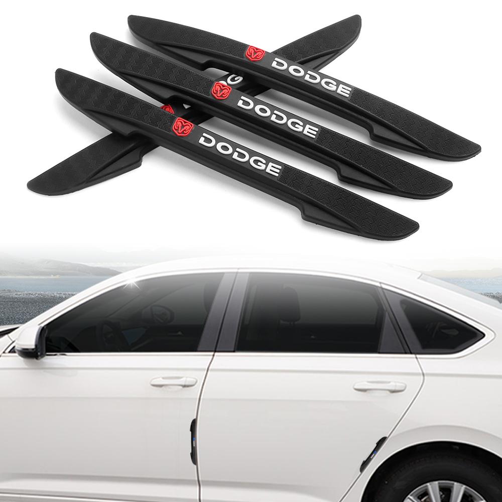 4Pcs Transparent Car Door Edge Scratch Protector Strip  Anti-Collision Stickers For Dodge Durango Caliber Neon Ram1500 Nitro SRT U333