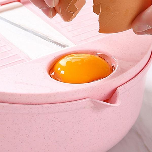 12 шт. Новая многофункциональная ручная овощерезка, картофелерезка, терка, измельчитель, кухонный измельчитель, корзина для слива, пищевое сито