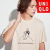 Uniqlo Футболка с принтом «Япония, мир для всех», короткий рукав, стандартный крой, Нагаба Ю