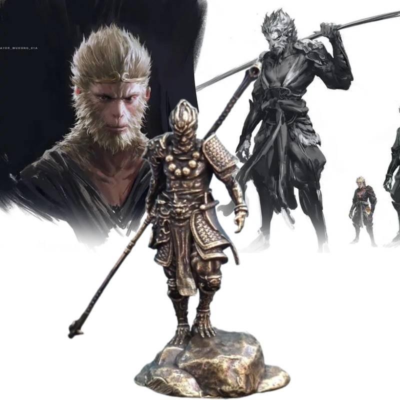 Elegant Metal Wukong Figurine For Artistic Home And Office Desk Decoration
