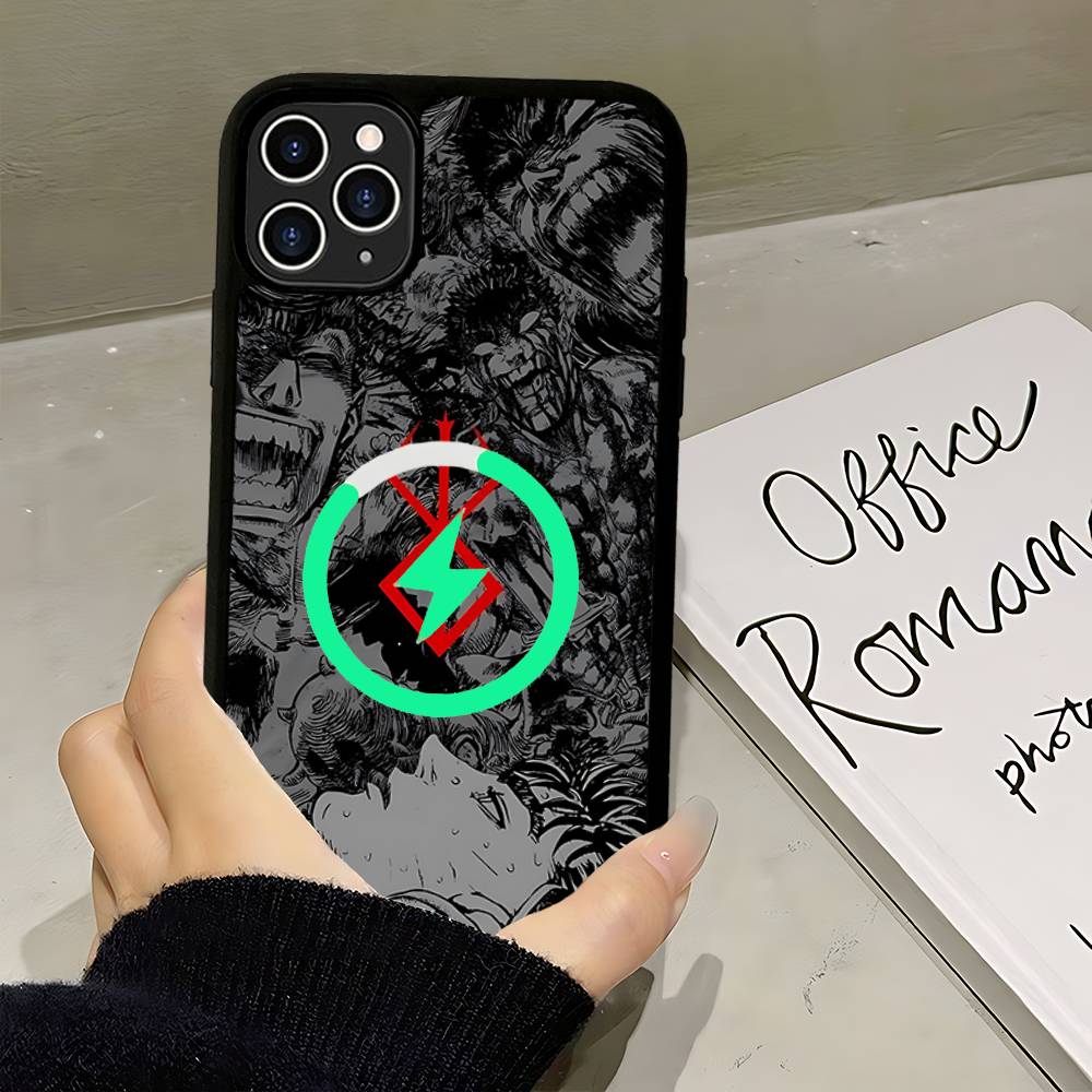 Anime Fashion Berserk Guts Phone Case For IPhone 17 16 15 14 13 12 11 Pro Max Plus Magsafe Magnetic Shell