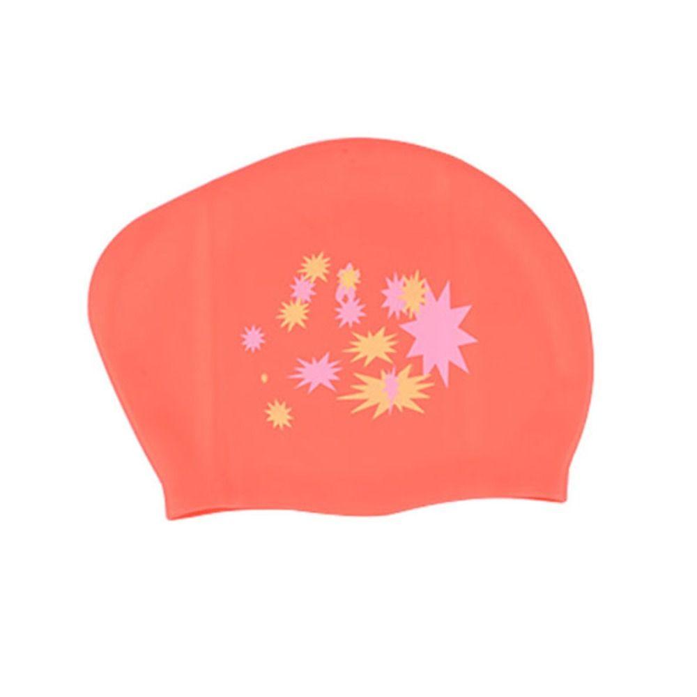 Силиконовая шапочка для плавания со звездным узором, силикагель, снаряжение для плавания, новая шапочка для плавания с длинными волосами для взрослых
