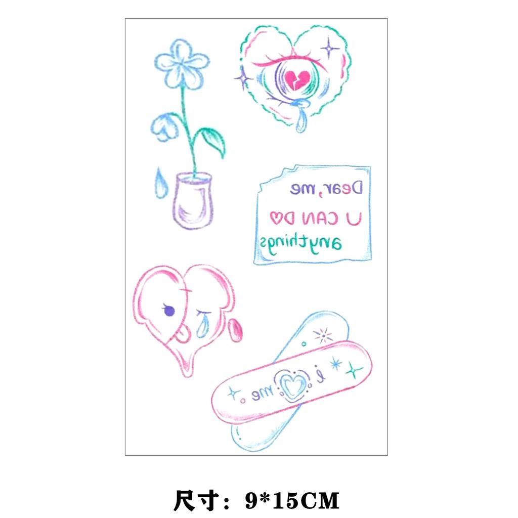 Dopamine Color Butterfly Animal Love Star Fireworks Small Picture Finger Tattoo Sticker